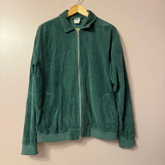 Urban Outfitter BDG Corduroy Dark Teal Jacket Women Size M - Picture 1 of 6